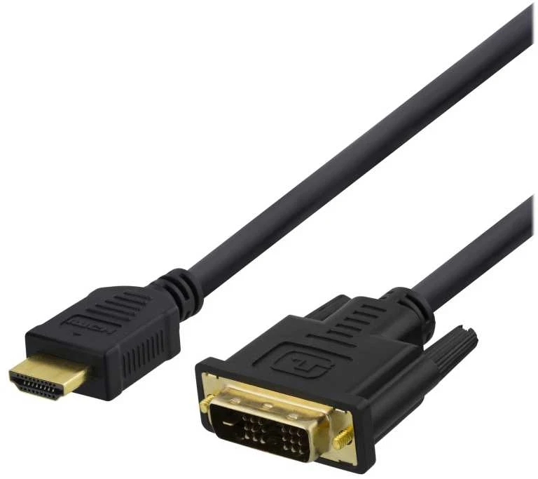 HDMI į DVI laidas su aukso jungtimis