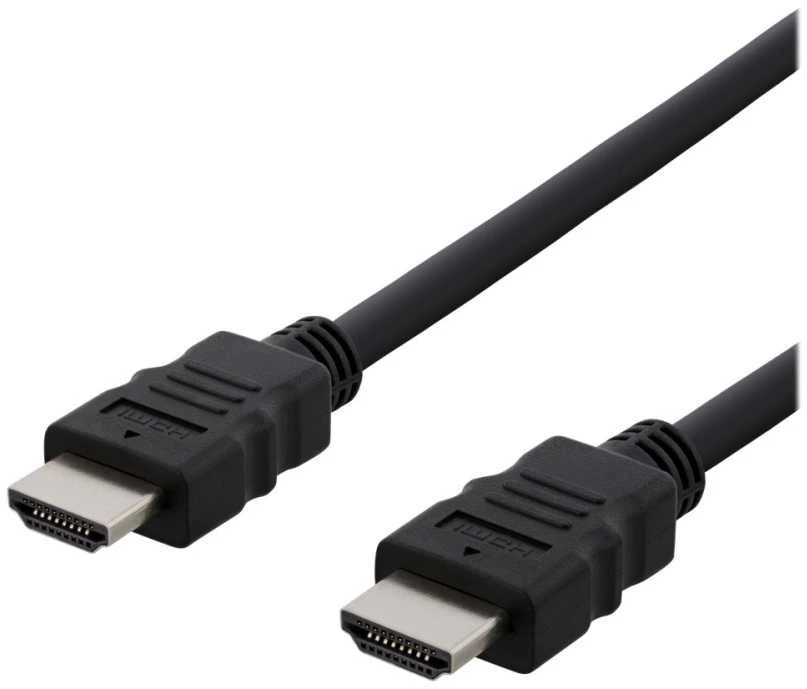 DELTACO HDMI kabelis, HDMI didelės spartos su Ethernet, 4K, 60Hz UHD, 19 kontaktų, 0,5 m, juodas / HDMI-905