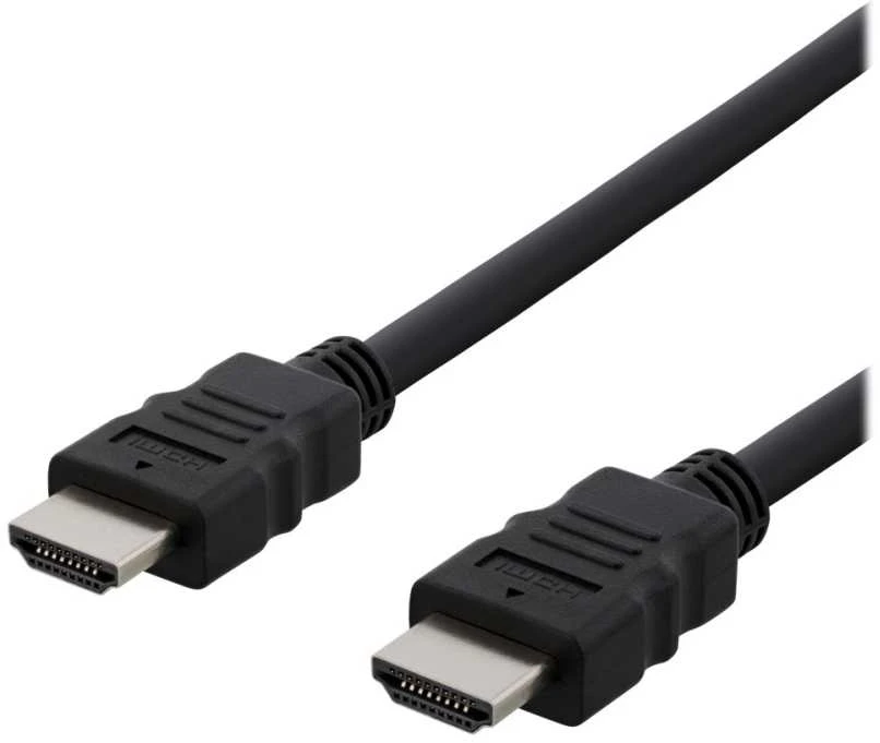 DELTACO HDMI kabelis, HDMI didelės spartos su Ethernet, 4K, 60Hz UHD, 19 kontaktų, 1m, juodas / HDMI-910
