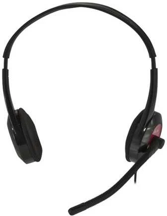 Ausinės su mikrofonu DELTACO, 20Hz-20kHz, 32Ω, 3.5mm 4-pin, 1.8m, juodos/raudonos / HL-108