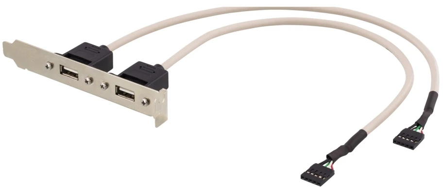 Deltaco USB-1, 0.3 m, USB 2.0, Pilkas