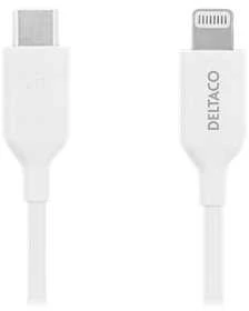 Lightning kabelis DELTACO USB-C - Lightning, 1m, Apple C94 chipset FSC ženklinta pakuotė, baltas / IPLH-451