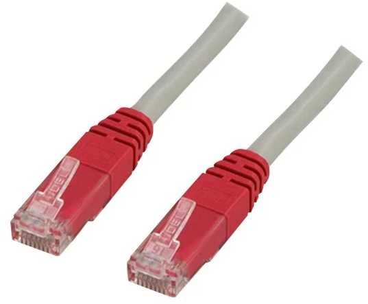 Kabelis DELTACO U / UTP Cat6 2.0 m, pilkas/raudonas / TP-62X
