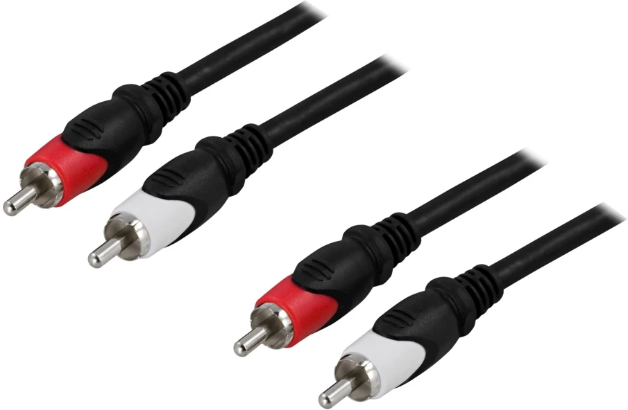 Inline Audio kabelis DELTACO 2xRCA ha - ha, 5.0m / / MM-112