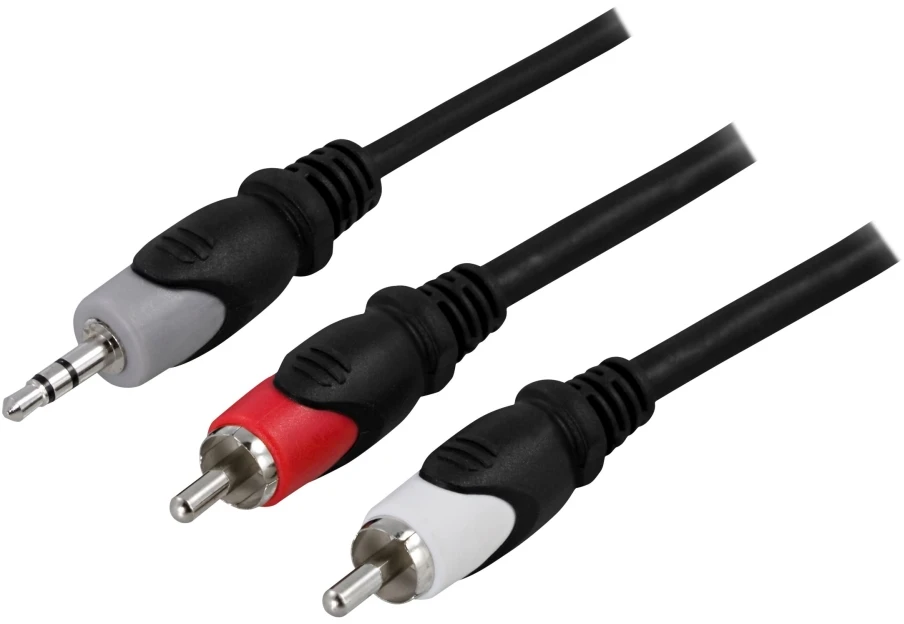 Kabelis DELTACO 3.5 mm - 2xRCA 5.0 m / MM-142