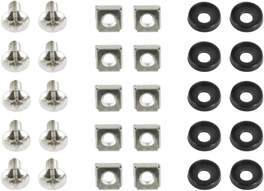 Toten DELTACO, M6 varžtų rinkinys, žvaigždė ir griovelis (poveržlės + varžtai + veržlės) 10-pack / 19-M611