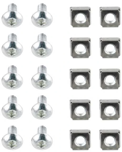 Toten DELTACO, M6 varžtų rinkinys, žvaigždė ir griovelis (poveržlės + varžtai + veržlės) 10-pack / 19-M611