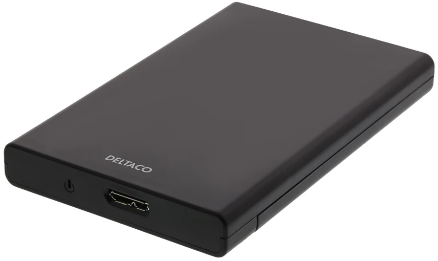 DELTACO išorinis kietojo disko korpusas,2.5 "SATA HDD / SSD, USB 3.1 Gen 1, SATA III, juodas / MAP-K2568