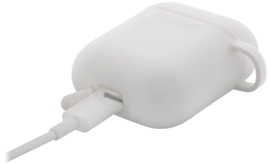 DELTACO „AirPods“ silikono dėklas, baltas / MCASE-AIRPS002