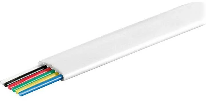 Wentronic Modulio kabelis, 6P, ritininis, 100 m DELTACO baltas / MD-15