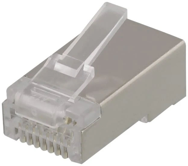 DELTACO RJ45 jungtis kabeliui, Cat6a, ekranuotas, 20 vnt / MD-21S