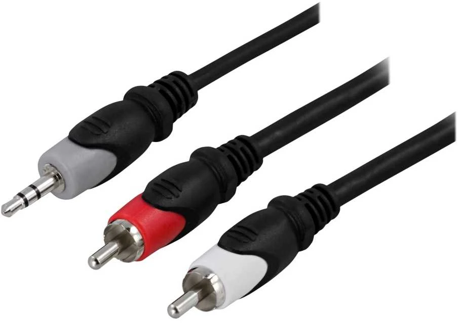 DELTACO garso kabeliai, 3.5mm ha - 2xRCA 10m / MM-143