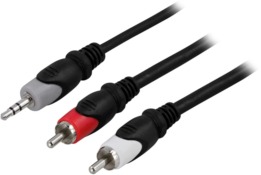 DELTACO garso kabeliai, 3.5mm ha - 2xRCA 10m / MM-143