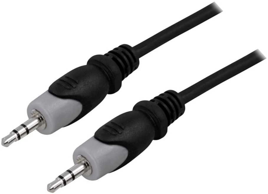 3.5mm garso laidas su juodai pilkais kištukais