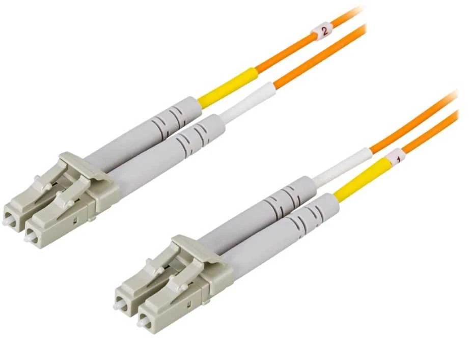 OM1 optinis kabelis DELTACO, LC - LC, duplex, UPC, 62,5/125, 20m, oranžinis / LCLC-20M