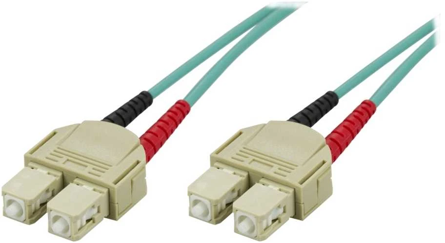 OM3 optinis kabelis DELTACO, SC - SC, duplex, multimode, 50/125, 2m / SCSC-62