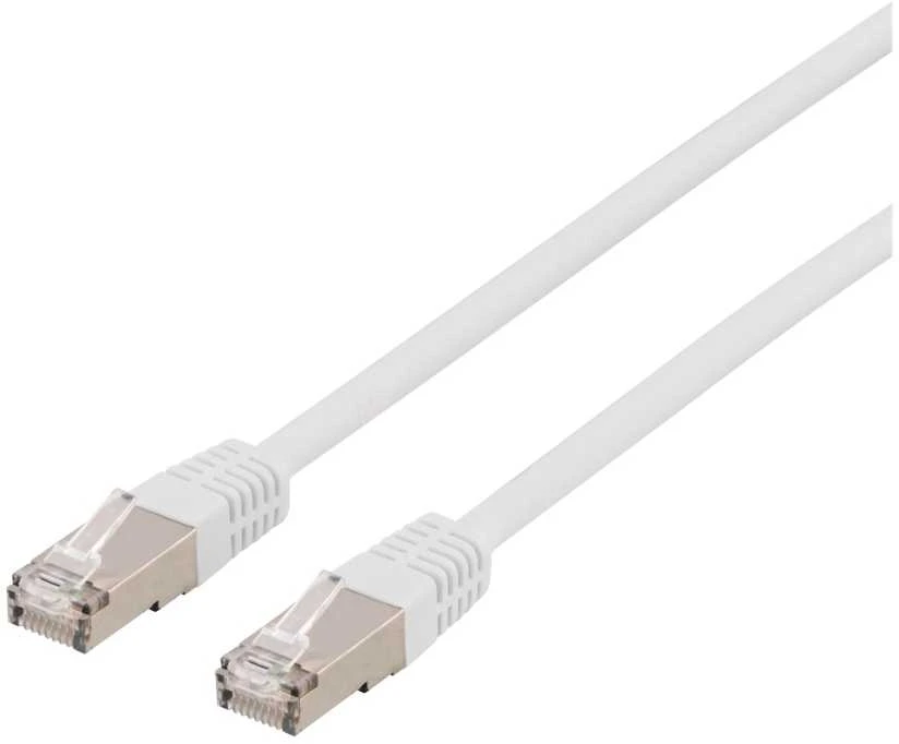 DELTACO - Patch kabelis - RJ-45 (kištukas) į RJ-45 (kištukas) - 10 m - F/UTP (folija dengta neekranuota susukta pora) - CAT 6a - be halogenų, lieto korpuso - baltas