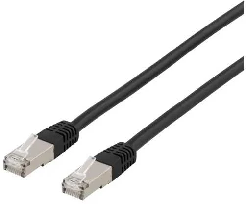 DELTACO - Patch kabelis - RJ-45 (kištukas) į RJ-45 (kištukas) - 2 m - F/UTP (folija dengta neekranuota susukta pora) - CAT 6a - be halogenų, lieto plieno - juodas