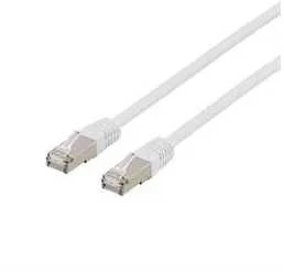 DELTACO - Patch kabelis - RJ-45 (kištukas) į RJ-45 (kištukas) - 1 m - F/UTP (folija dengta neekranuota susukta pora) - CAT 6a - be halogenų - baltas
