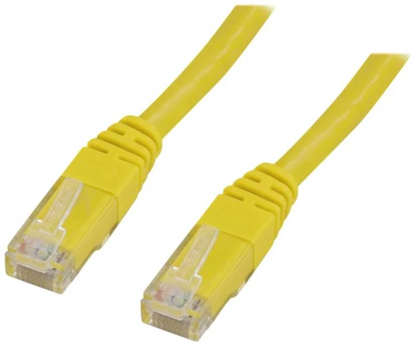 DELTACO CAT6 U / UTP tinklo kabelis, 0,5 m, geltonas