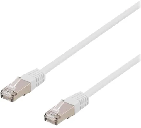 DELTACO - Patch kabelis - RJ-45 (kištukas) į RJ-45 (kištukas) - 7 m - F/UTP (folija dengta neekranuota susukta pora) - CAT 6a - be halogenų, lieto korpuso - baltas