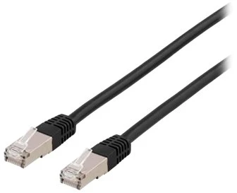 DELTACO - Patch kabelis - RJ-45 (kištukas) į RJ-45 (kištukas) - 2 m - F/UTP (folija dengta neekranuota susukta pora) - CAT 6a - be halogenų, lieto plieno - juodas