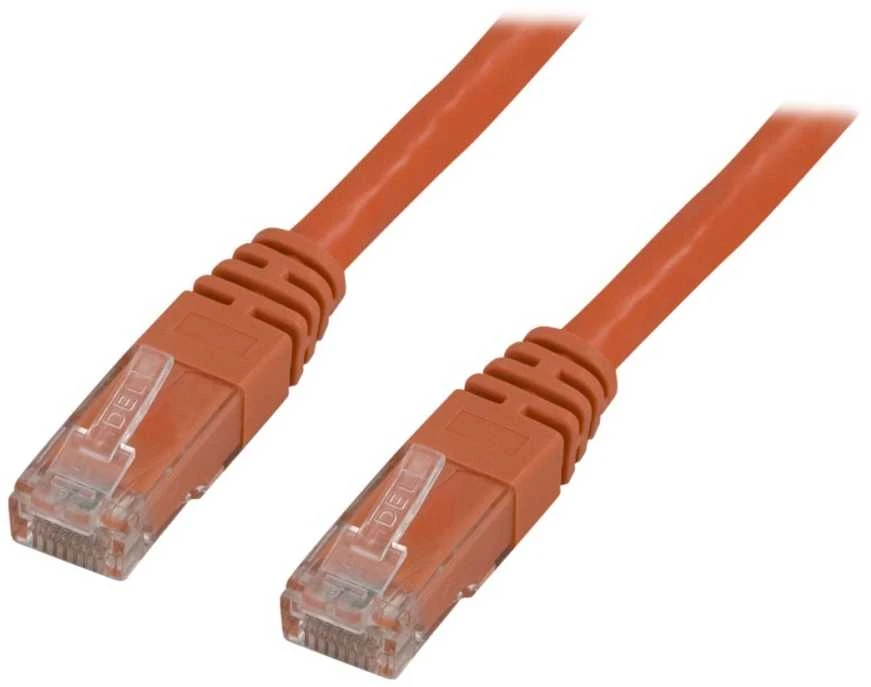 DELTACO CAT6 U / UTP tinklo kabelis, 0,5 m, oranžinis