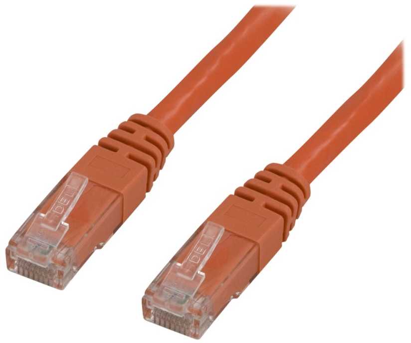 Kabelis DELTACO UTP 1.0m, CAT6 oranžinis