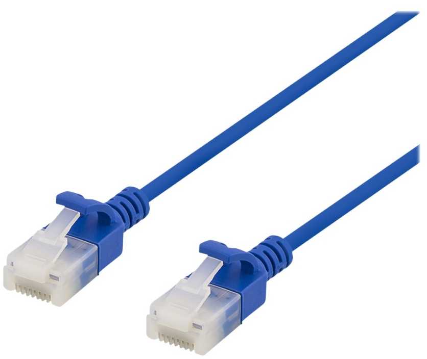 Deltaco - Tinklo kabelis - RJ-45 (patinas) į RJ-45 (patinas) - 5 m - UTP - CAT 6a - be halogenų, presuotas, be kabliukų - mėlynas