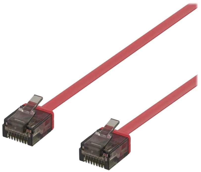 DELTACO U / UTP Cat6a jungiamasis kabelis, 2m, 1mm, 500MHz, raudonas / UUTP-2046