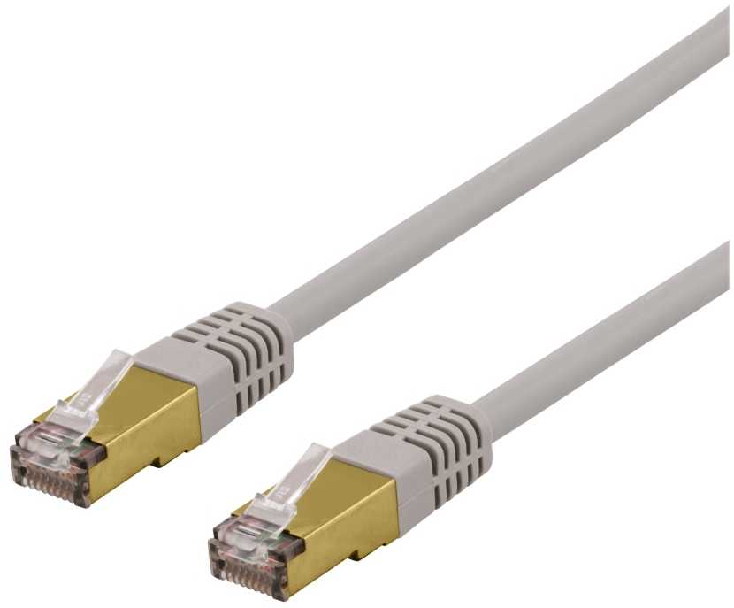 DELTACO S/FTP Cat6a tinklo kabelis, delta sertifikatas, LSZH, 7 m, pilkas