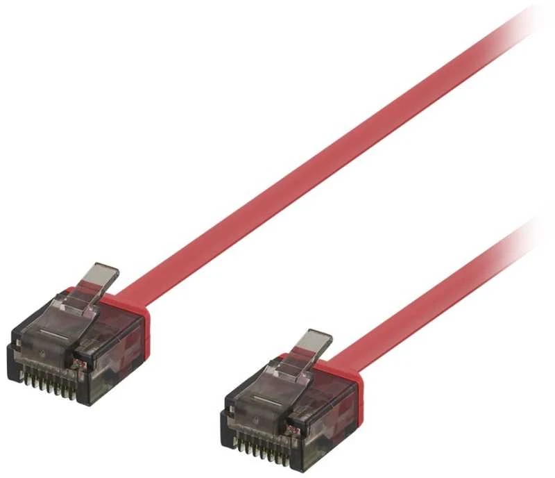 DELTACO U / UTP Cat6a jungiamasis kabelis, 2m, 1mm, 500MHz, raudonas / UUTP-2046