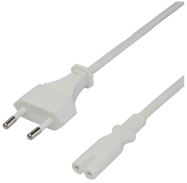 Maitinimo laidas DELTACO CEE 7/16 - C7, 3,0m, baltas / 1902294