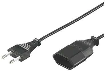 Goobay Kabelis DELTACO CEE 7/16 - IEC 60906-1 klasė, 0.2m, juodas / DEL-109AD
