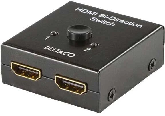 Komutatorius DELTACO, 2 jungčių, juodas / HDMI-7017