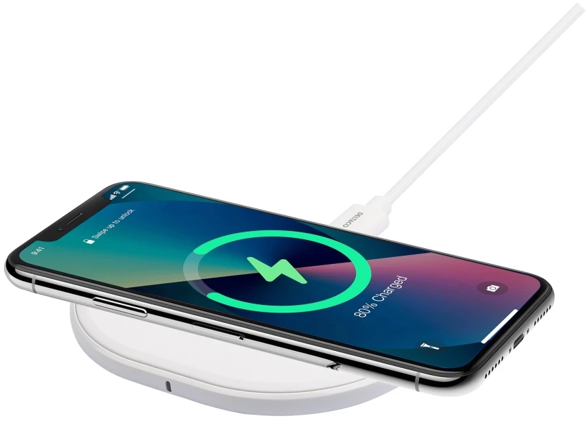 Bevielis kroviklis DELTACO, 10 W, USB-C, Qi, baltas QI-1039 / 1902335