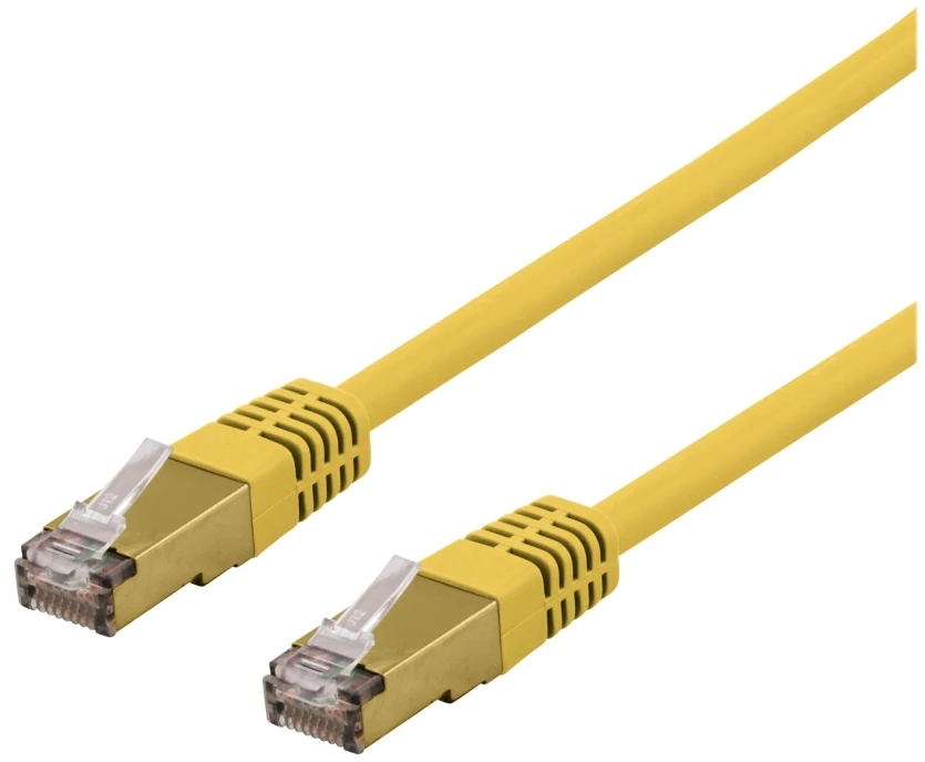 DELTACO S/FTP Cat6a jungiamasis kabelis, delta sertifikuotas, LSZH, 3 m, geltonas