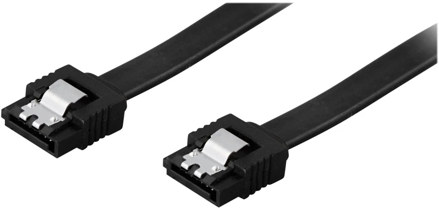 Kabelis DELTACO SATA 6Gb/s, 0.3m, juodas / SATA-1000