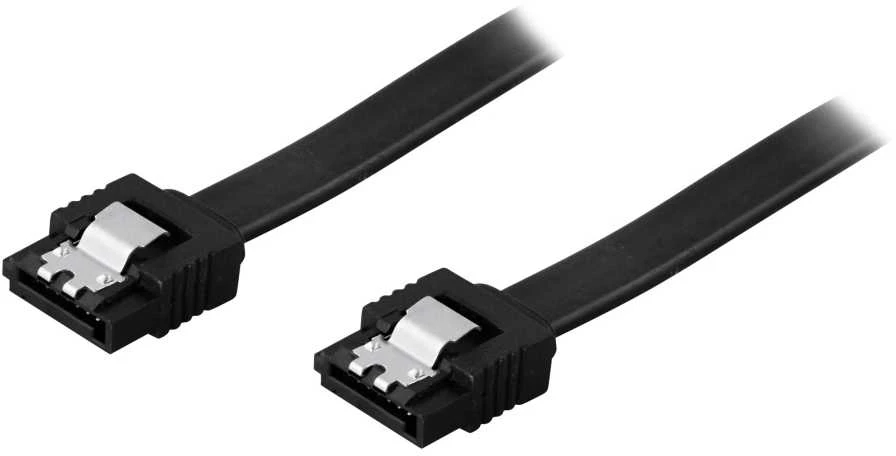 Kabelis DELTACO SATA 6Gb/s, 0.5m, juodas / SATA-1001
