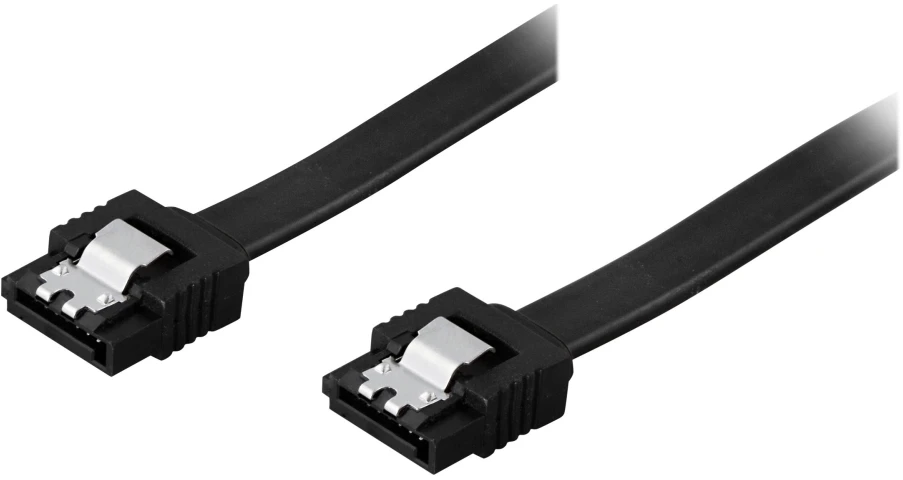 Kabelis DELTACO SATA 6Gb/s, 0.7m, juodas / SATA-1002