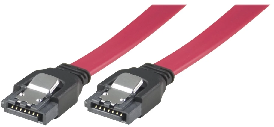 Kabelis DELTACO, SATA/SAS, fiksavimo spaustukai, tiesus-tiesus, 0,5 m / SATA-05D