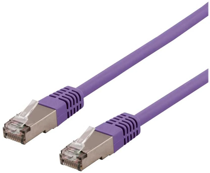 Deltaco SFTP-61PH, 1 m, Cat6, S/FTP (S-STP), RJ-45, RJ-45, violetinė