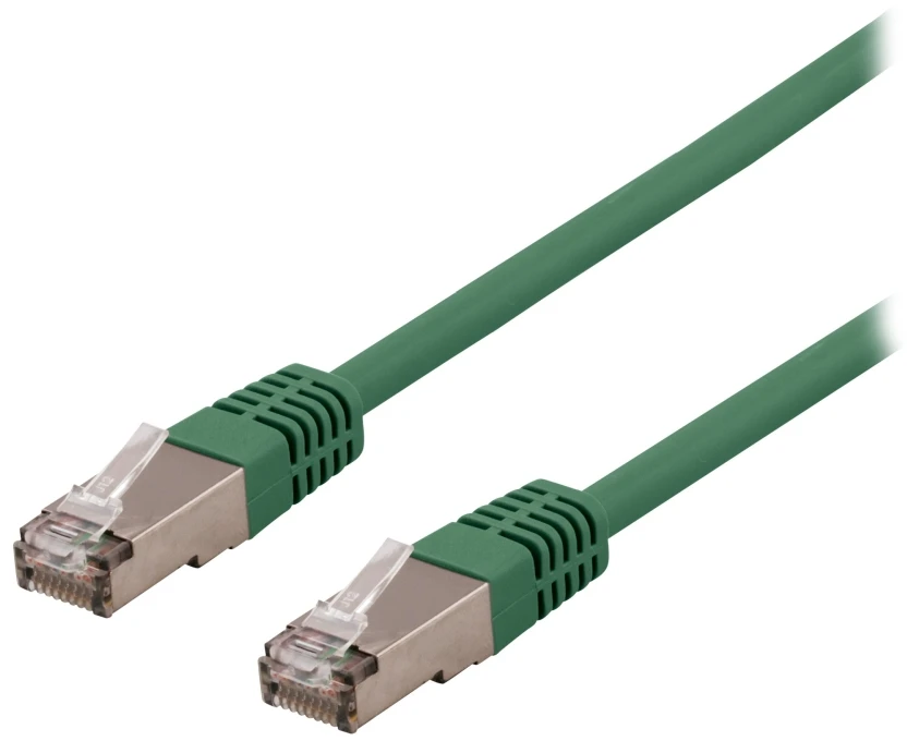 DELTACO STP-61GAU - Patch kabelis - RJ-45 (kištukas) į RJ-45 (kištukas) - 1 m - F/UTP (folija dengta neekranuota susukta pora) - CAT 6a - be halogenų, lieto plieno - žalias