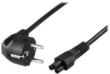 DELTACO įžemintas kabelis CEE 7/7 į IEC 60320 C5, maks. 250 V / 2,5 A, 0,2 m, juodas DEL-109CA-20