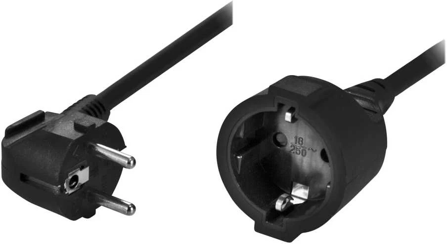 MicroConnect Schuko ilgintuvas, MF, 10m juoda (PE141000)