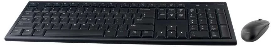 Belaidė klaviatūra ir pelė DELTACO 105 klavišai, JAV išdėstymas, 2,4 GHz USB nano imtuvas, juoda / TB-114-US