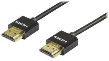 DELTACO plonas HDMI kabelis, HDMI greitis su Ethernet, 1m, juodas / HDMI-1091