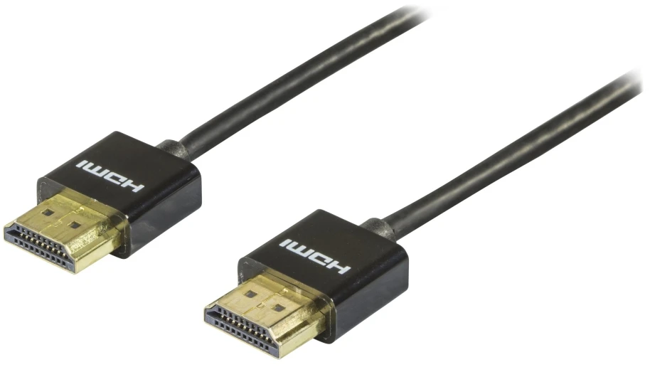 DELTACO plonas HDMI kabelis, HDMI greitis su Ethernet, 1m, juodas / HDMI-1091