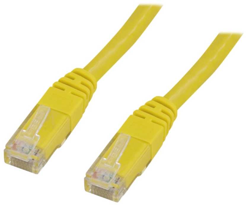 Deltaco TP-603GL, 0,3 m, Cat6, U/UTP (UTP), RJ-45, RJ-45, Geltonas