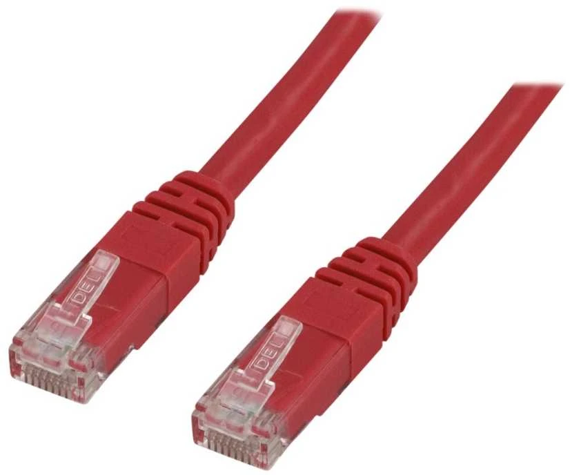 DELTACO U / UTP Cat6 patch kabelis, 0.3m, 250MHz, LSZH, raudonas / TP-603R